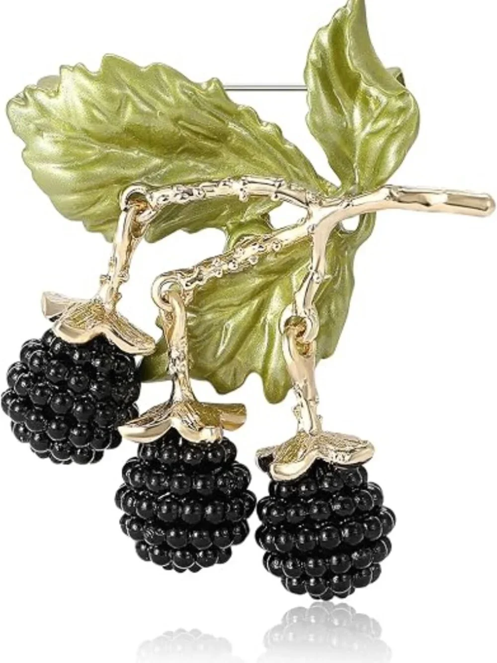 Fashion Enamel Blackberries Pendant Brooch‎ for Women Plant Pin Fruit Brooch